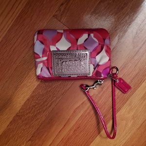Coach mini wristlet